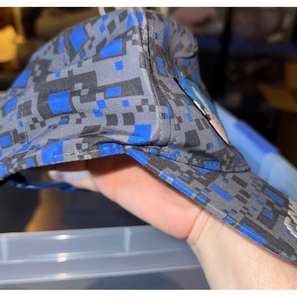 Sonic The Hedgehog Hat Game On! Pixel‎ Blue Grey Snapback Sega Licensed
